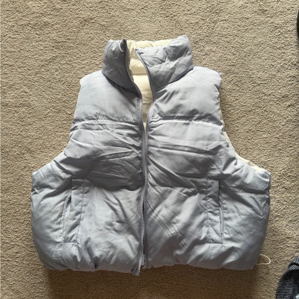 Light Gray Puffer Vest